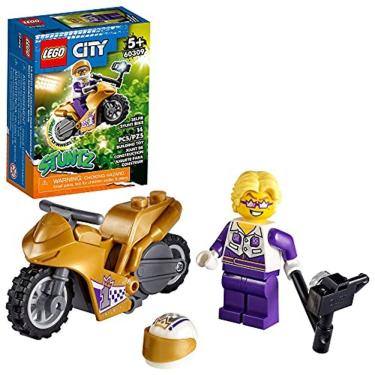 Imagem de Kit de construção LEGO City Selfie Stunt Bike 60309; divertido brinquedo de bicicleta acrobática com bastão de selfie para crianças (14 peças)