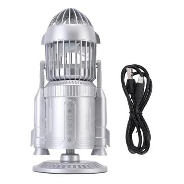 Imagem de Garosa Mist Spray Desk Fan de 360 ​​graus Rotativo Com Efeitos Dinâmicos de LED e Névoa de água 5000mAh Bateria de 12 Horas de Execução Super Quieta para o Quarto Sala de Jogos Quarto