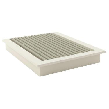 Imagem de Cama de Madeira para Colchão Casal ou Queen Flutuante 100% MDF TW22 Off White - Dalla Costa