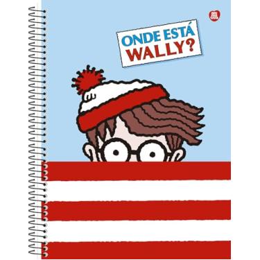 Imagem de Caderno Universitário Animativa, 1 matéria, 80 folhas, Capa Dura, Onde Está Wally?, Pacote com 4