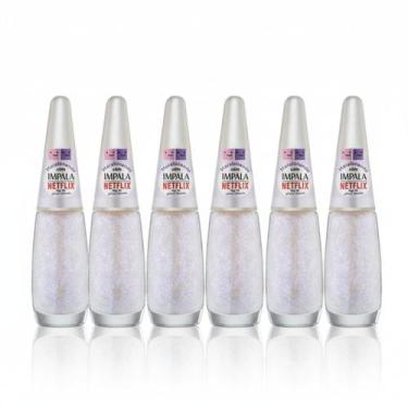 Imagem de Kit 6 Esmaltes Impala Glitter Flocado Impala Netflix Maratonando Top 1