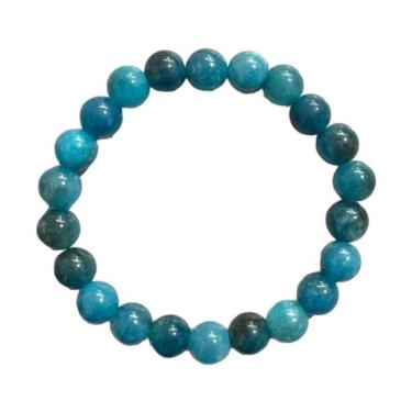 Imagem de Pulseira Pedra Natural Apatita Azul 8Mm Evolução Espiritual