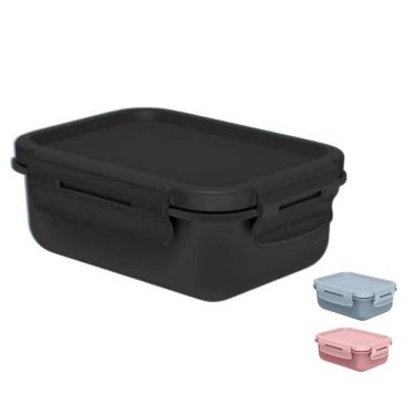 Imagem de Marmita Hermética 380Ml Micro-Ondas Pequena Mini Ou - Preto