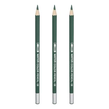 Imagem de PATIKIL Lápis de aquarela, conjunto de lápis de cor verde escuro, esboço, colorir, lápis de cor, materiais de desenho de artistas a granel para misturar livros de colorir para adultos, 3 peças