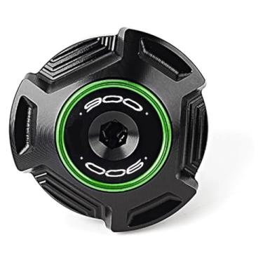 Imagem de Compatível com Z900 Z 900 ABS 2017-2024 2023 tampa do reservatório de fluido de freio dianteiro traseiro da motocicleta acessórios da tampa de enchimento de óleo do motor (tampa de enchimento-verde)