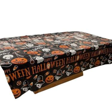 Imagem de PI4628 - TOALHA DE MESA DESCARTÁVEL - METALIZADA HAPPY HALLOWEEN MOD 1 (1,37 X 1,83M)