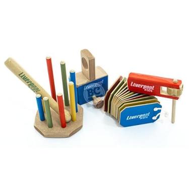 Imagem de Kit de Percussão Infantil Liverpool Kids INF5 com 4 Instrumentos Musicalização Infantil 5519
