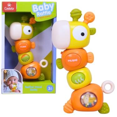 Imagem de Chocalho Girafinha Musical Interativa Laranja - Castela