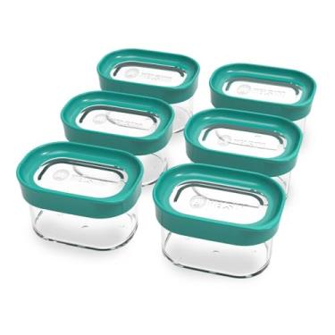 Imagem de Kit Conjunto De 06 Potes Herméticos Mantimentos Acrílico 60 (Verde)