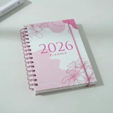 Imagem de Agenda 2026 Feminina Espiral Wire-o Semanal Diario Planer Capa Planner 198 Páginas Capa Dura Diario Caderno Anotações Planejamento A5