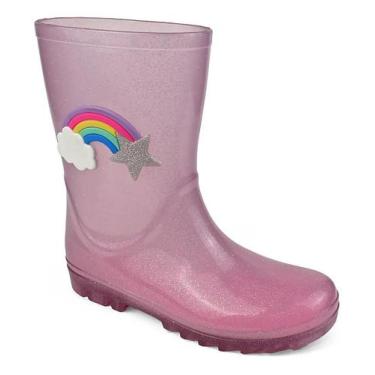 Imagem de Galocha Infantil Cano Alto em PVC Bota Infantil Impermeável Leve e Con