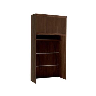 Imagem de Armário Ponte Modulado Aéreo Solteiro Criative 3 Portas cor Avelã - Bianchi