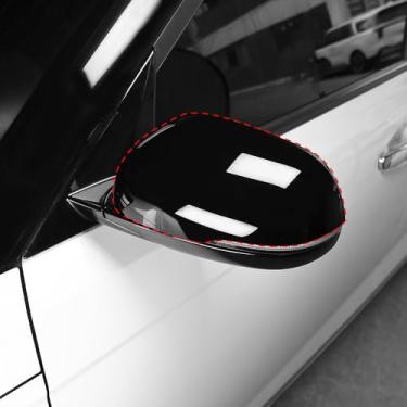 Imagem de Cnaurda Capas de espelho lateral externo, capa de espelho retrovisor ABS, tampas protetoras compatíveis com acessórios externos KIA Soul 2020-2025 (preto para linha GT com LED)