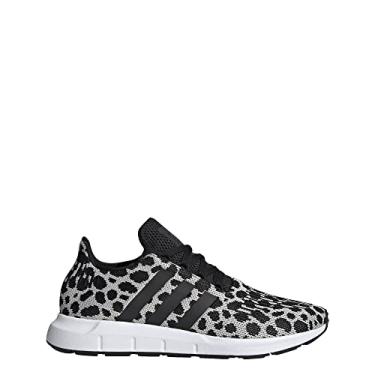Imagem de adidas Originals Tênis feminino Swift Run, Branco bruto/preto/carbono, 41