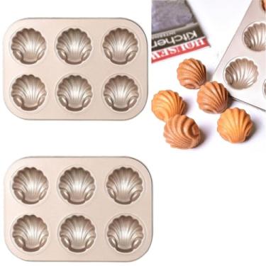 Imagem de Conjunto de 2 formas de mini muffin com 6 xícaras de formas de mini cupcake antiaderentes para festa de panificação na cozinha (6 xícaras, 2 peças)