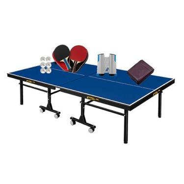 Imagem de MESA PING PONG MDF 25mm 1008 KLOPF + 2 Kits c/ Estojo + Rede 5096 + Ca