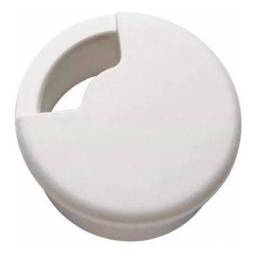 Imagem de 5 Acabamento Passa Fio 59mm Branco Em Plástico - comercial