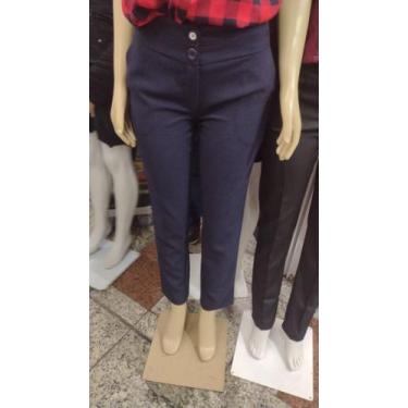 Imagem de Calça linho - Muniz modas , Azul marinho, 36 ao 48