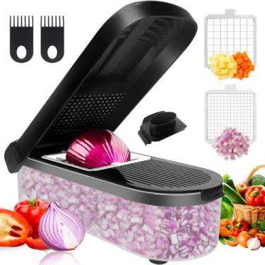Imagem de Fatiador de vegetais 4 em 1 Food Chopper LHS com recipiente de 1,2 L