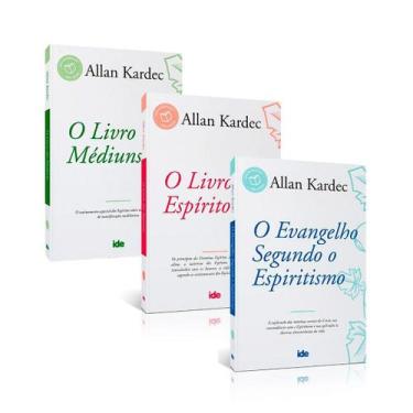 Imagem de Kit 3 Livros Allan Kardec: O Evangelho Segundo o Espiritismo, O Livro 