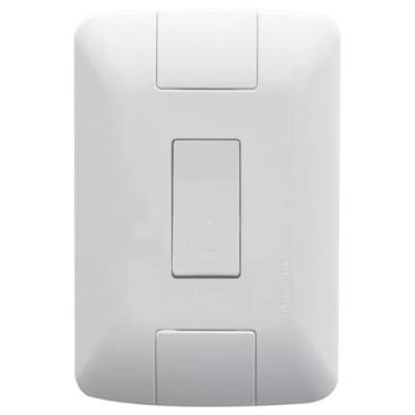 Imagem de Conjunto 1 Pulsador Tramontina Campainha 6A Branco