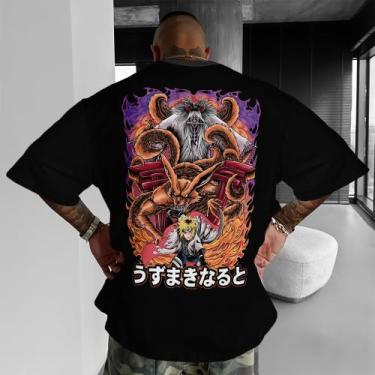 Imagem de Camiseta Camisa Naruto Kyuubi Shippuden Kurama Oversized Treino Gola R