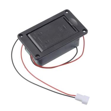 Imagem de Fenteer Caixa de Bateria para Captador de Guitarra, Peça de Instrumento Musical, Estojo Compacto para Bateria de 9 V