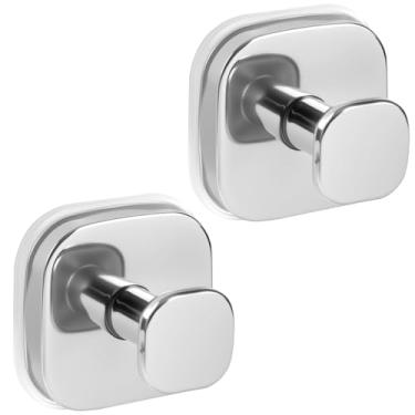 Imagem de VOSEPO Ganchos de ventosa para chuveiro, ganchos de toalha sem perfuração para banheiros, cozinha, porta de vidro, espelho, azulejo, ganchos de sucção de chuveiro para pendurar toalhas, roupão, bucha