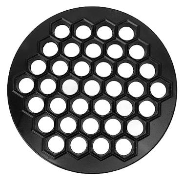 Imagem de Pilipane Máquina de fazer bolinhos russos de aço inoxidável com 37 furos Pelmeni Ravioli para cozinha doméstica e restaurantes, fácil de limpar, design versátil e construção duradoura (preto)
