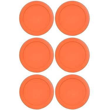 Imagem de Klareware 2 Cup Round Plastic Food Storage Replacement Lids Covers for Klareware Anchor Hocking and Pyrex Glass Bowls (Container not Included) (Orange) (6 Pack)