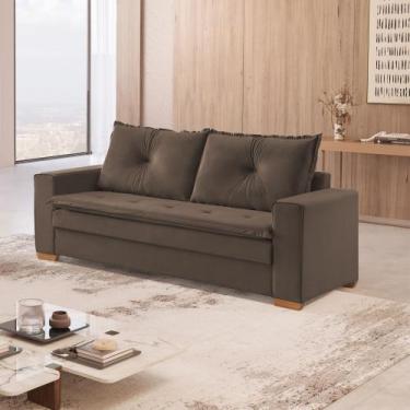 Imagem de Sofá Florianópolis 3 Lugares 210 cm Veludo - Lufer Estofados