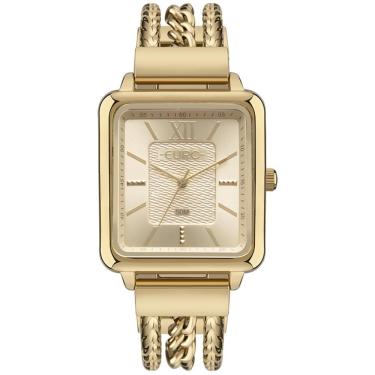 Imagem de Relógio Euro Feminino Ref: Eu2035ywq/4d Bracelete Retangular Dourado