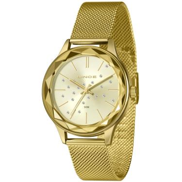Imagem de Relógio Lince Feminino Ref:Lrg4782l40 C1kx Casual Mesh Dourado