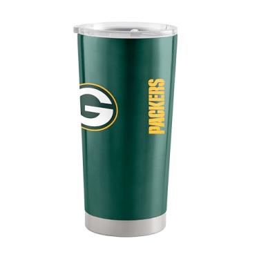 Imagem de Team Fan Apparel Copo NFL de aço inoxidável Gameday de 590 ml, isolado para quente e frio, tampa deslizante, viagem em movimento, oficialmente licenciado (Green Bay Packers - verde caçador)