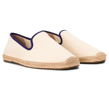 Imagem de Soludos Mocassim masculino Smoking Slipper Espadrille, Marfim/azul escuro, 13-13.5