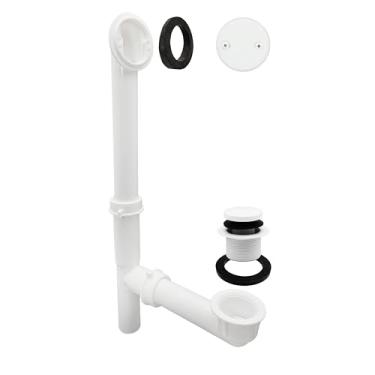 Imagem de Westbrass 593244-50 Kit de drenagem de resíduos de banho com ponta tubular branca de 3,8 cm