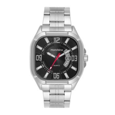 Imagem de Relogio Mondaine Masculino Ref: 83520g0mvne2 Retangular Prateado