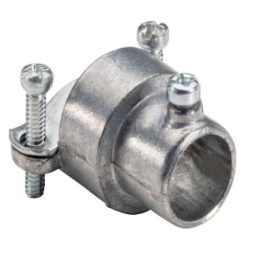 Imagem de Acoplamento combinado EMT para Flex 182A de 2,5 cm, zinco fundido, instalação de parafuso de fixação, aprovado pela UL, comprimento de 5 cm, pacote com 5