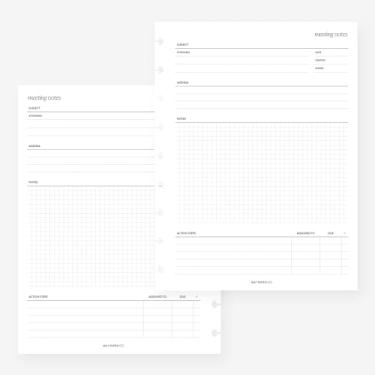 Imagem de MAY PAPER CO. Refil de agenda clássico Happy Planner para anotações de reunião para caderno de 9 discos 19 x 23 cm