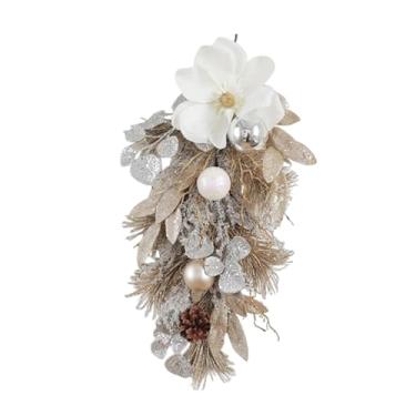 Imagem de oshhni Guirlanda Decorativa de Natal em Formato de Lágrima para Porta de Entrada Ou Parede, para Uso Interno E Externo.