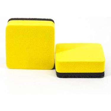 Imagem de Conjunto de 2 peças amarelas de limpeza de quadro branco magnético, apagadores de quadro branco, marcadores de limpeza a seco, material de escritório escolar, quadros apagáveis a seco
