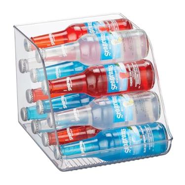 Imagem de Organizador de garrafas de água iDesign para geladeira – Transparente – Feito nos EUA