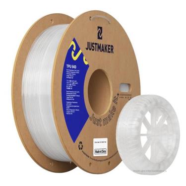 Imagem de Filamento para impressora 3D JUSTMAKER TPU 64D 1,75 mm transparente br
