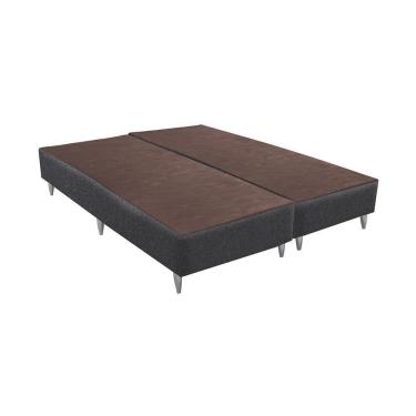 Imagem de Base Sommier Linho Cinza Queen (158X198X30) Linho - Ortobom
