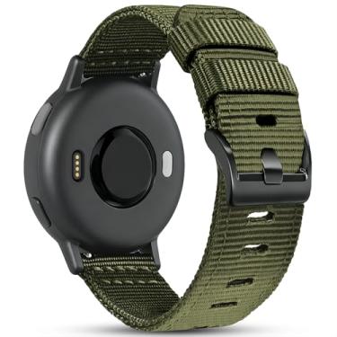 Imagem de Pulseira de relógio de nylon resistente ao desgaste de 20 mm compatível com Garmin Vivoactive 5 Vivoactive 6, nylon resistente para Forerunner 55/165/245/Venu/Venu Sq/Vivoactive 3 Farbic