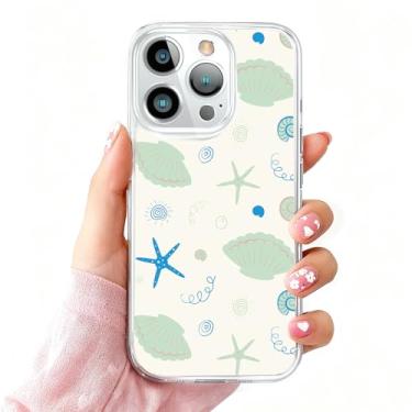 Imagem de DSJIFGEW Design de capa transparente padrão para iPhone 16 Pro | Antiamarelamento, parte traseira rígida, proteção contra quedas de nível militar, suporta carregamento sem fio