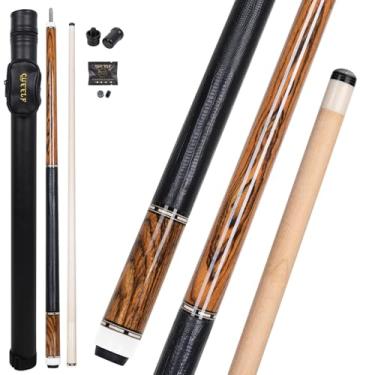 Imagem de CUEELF Bastão de taco de sinuca de baixa deflexão feito à mão para taco de bilhar 147 cm bastão profissional de bilhar para adultos - ponta de 12,5 mm, junta 3/8 * 8 (WD-SM-HJT)