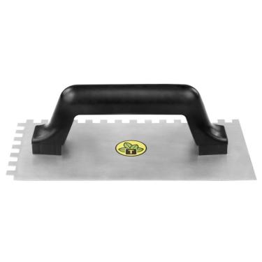 Imagem de Desempenadeira Metálica De Base Lisa Tramontina Com Dentes Com Cabo Plástico