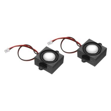 Imagem de PATIKIL Mini alto-falante de 3 watts e 4 Ohm, 2 peças, máquina de publicidade portátil de alcance completo, conectores micro alto-falantes para pequenos projetos eletrônicos, preto e prata