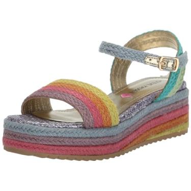 Imagem de Steve Madden Girls Shoes Sandália anabela Cleo, Arco-íris Multi, 5 Big Kid
